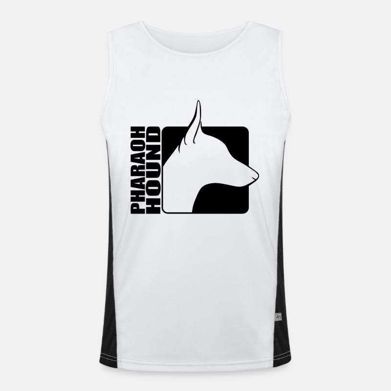 Pharaoh Hound Profil Greyhound Dogs Wilsigns Débardeur respirant contrasté Homme 
