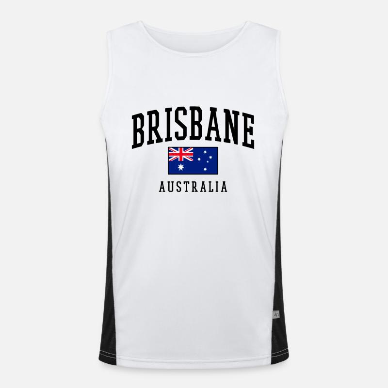 Brisbane - Drapeau de l’Australie Débardeur respirant contrasté Homme 