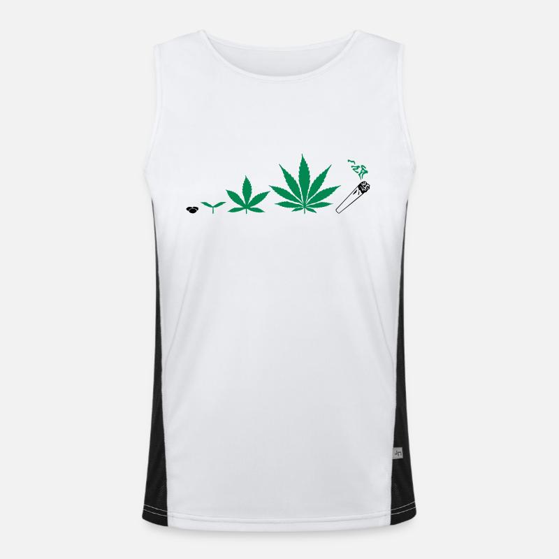 Cannabis development - Men's Functional Contrast Tank Top  - white/black