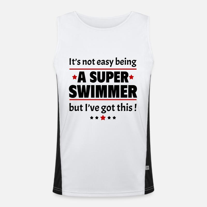Es ist nicht einfach, ein super Schwimmer zu sein Funktionelles Kontrast-Tank Top für Männer 