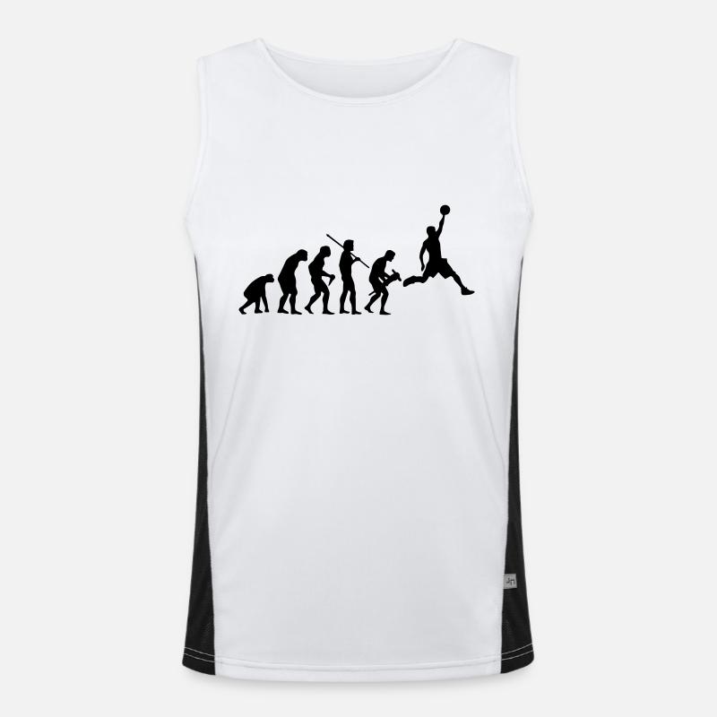 BASKETBALL EVOLUTION - Men's Functional Contrast Tank Top  - white/black