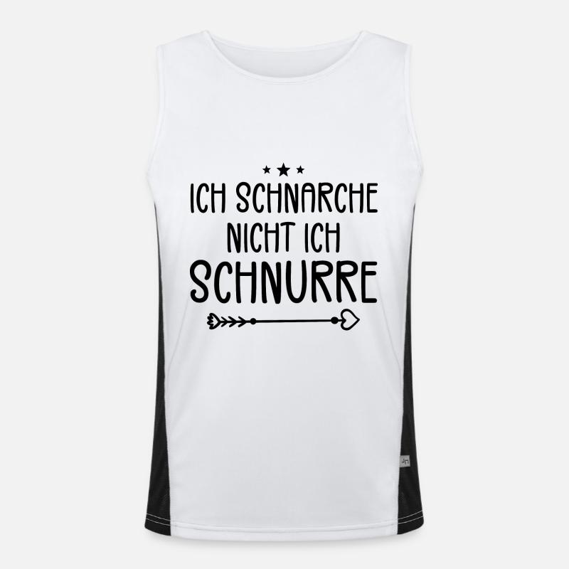Ich Schnarche Nicht Ich Schnurre Débardeur respirant contrasté Homme 