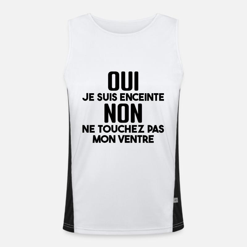 Je Suis Enceinte Annonce Grossesse Future Maman Débardeur respirant contrasté Homme 