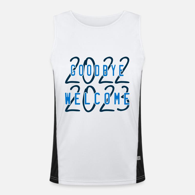 Willkommen 2023 Funktionelles Kontrast-Tank Top für Männer 