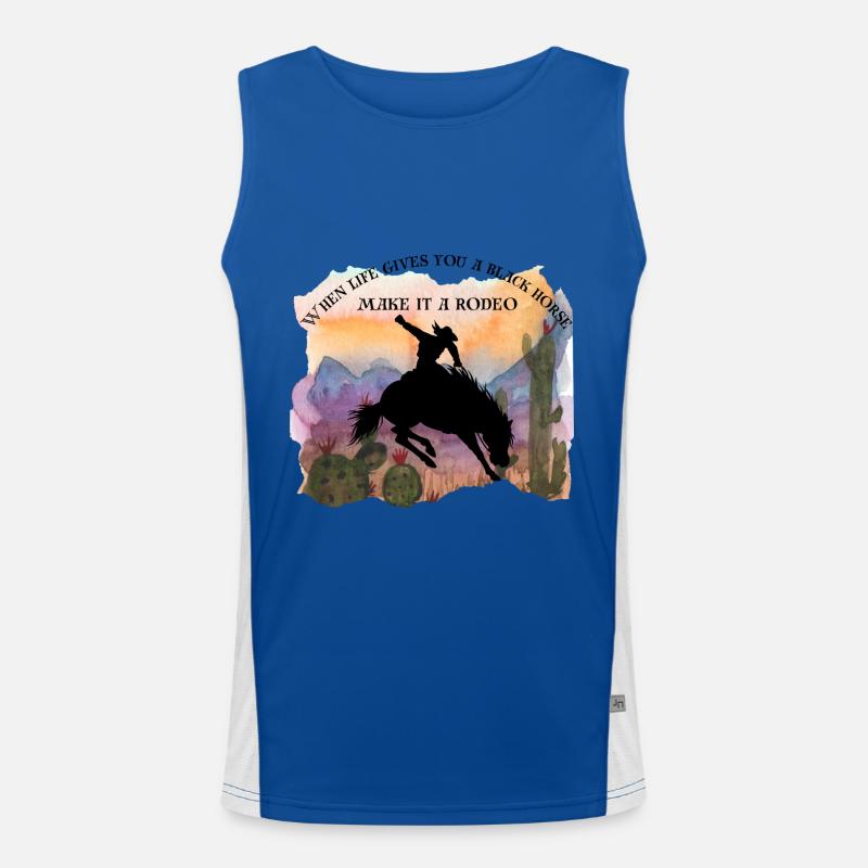 Schwarzes Pferd Funktionelles Kontrast-Tank Top für Männer 