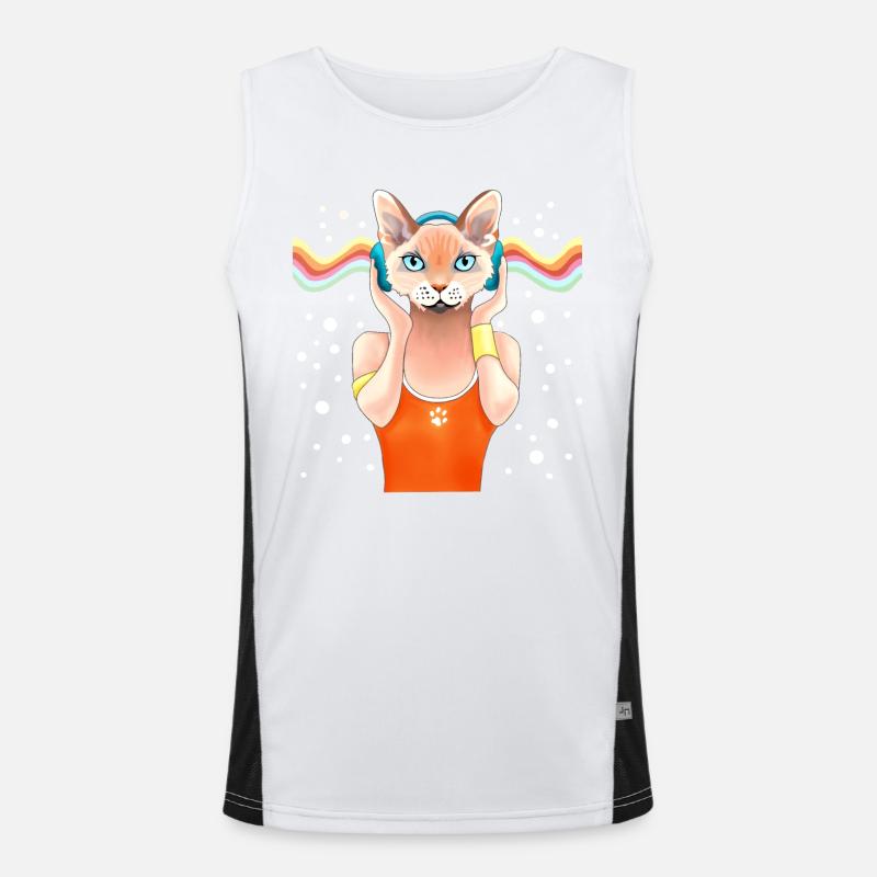 Lustiger Musik-Chat Funktionelles Kontrast-Tank Top für Männer 
