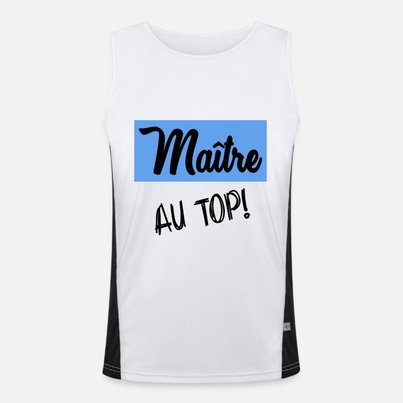 MAÎTRE. MERCI. Débardeur respirant contrasté Homme 