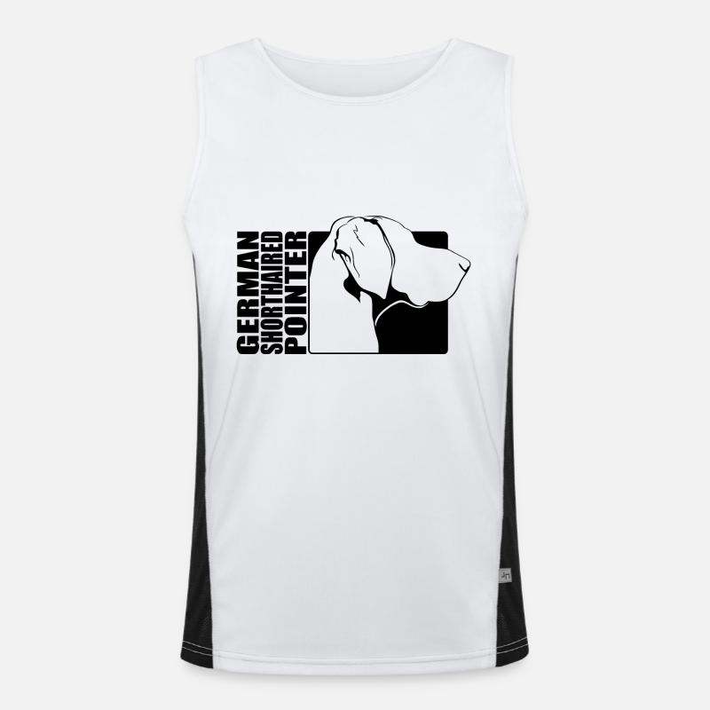 German Shorthaired Pointer Profil Hunde Wilsigns Funktionelles Kontrast-Tank Top für Männer 