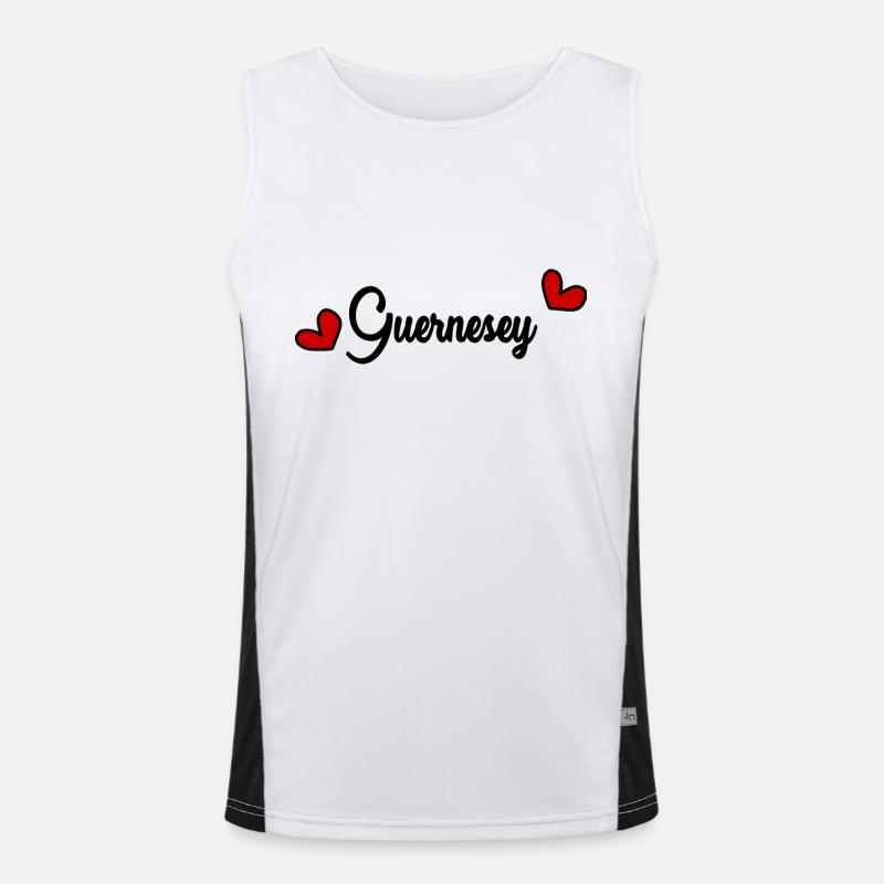 GUERNSEY. ISLAND Men's Functional Contrast Tank Top 