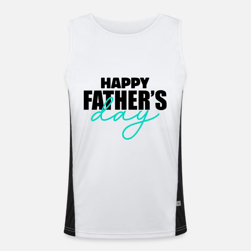 Happy Fathers Day Men's Functional Contrast Tank Top 