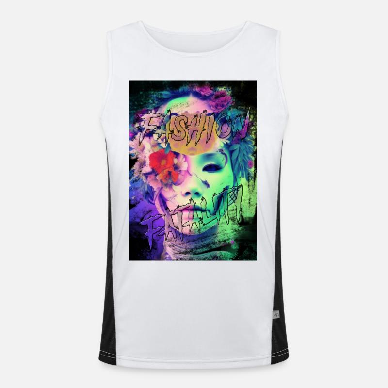 MODE-TODESFALL 1 Funktionelles Kontrast-Tank Top für Männer 