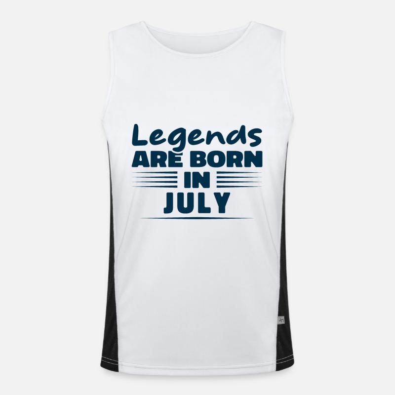 Die Legenden werden im Juli geboren Funktionelles Kontrast-Tank Top für Männer 