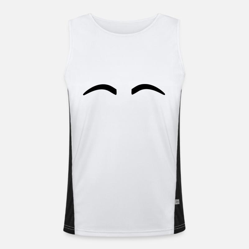 Eyebrows Funny Men's Functional Contrast Tank Top 