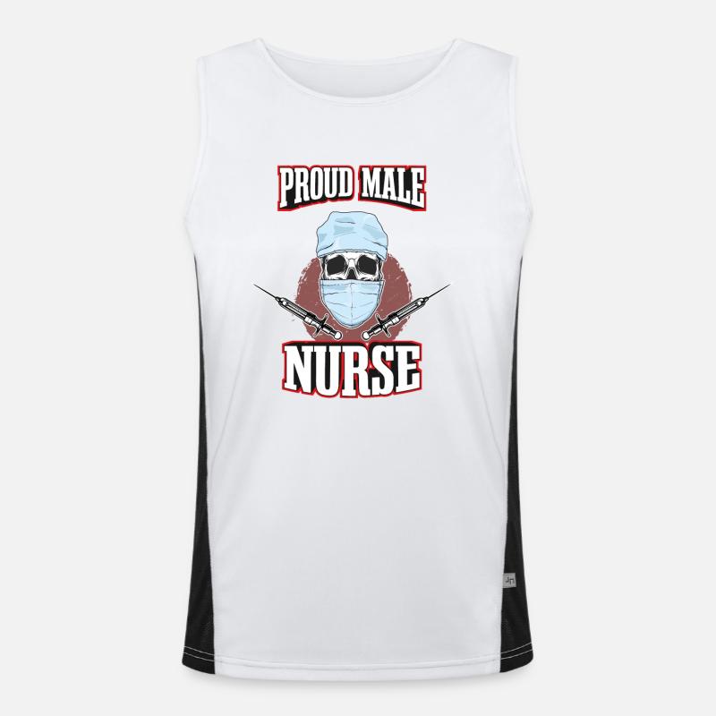 Lustiges Krankenpfleger Pfleger Geschenk Funktionelles Kontrast-Tank Top für Männer 