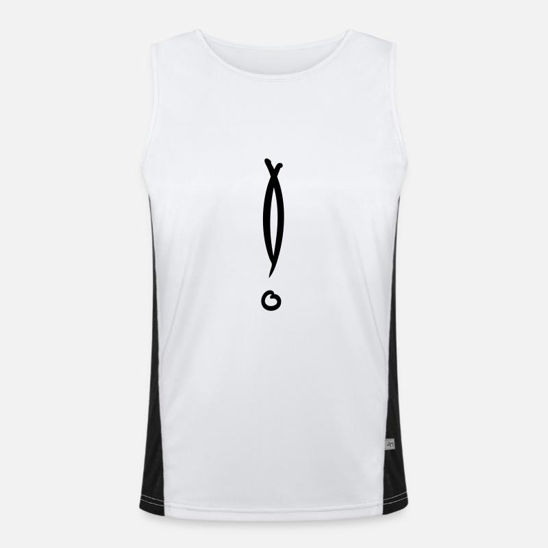 Dekoratives Ausrufezeichen. Handgezeichnet. Funktionelles Kontrast-Tank Top für Männer 