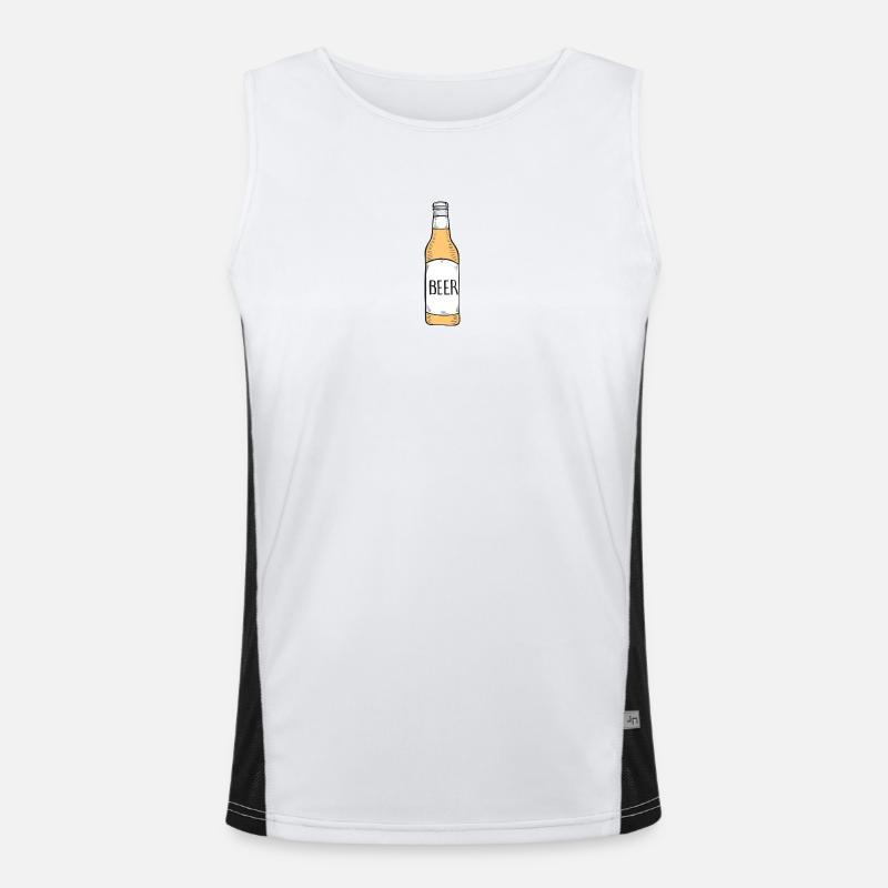 Beer Bottle Funktionelles Kontrast-Tank Top für Männer 