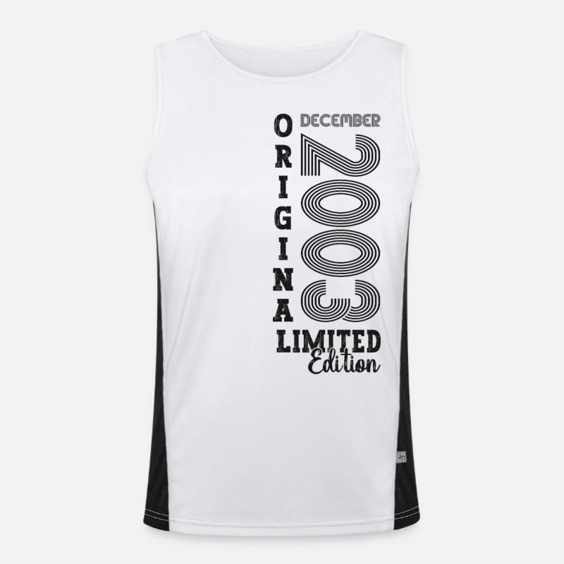 Original Dezember 2003 19. Geburtstag Geschenk Funktionelles Kontrast-Tank Top für Männer 