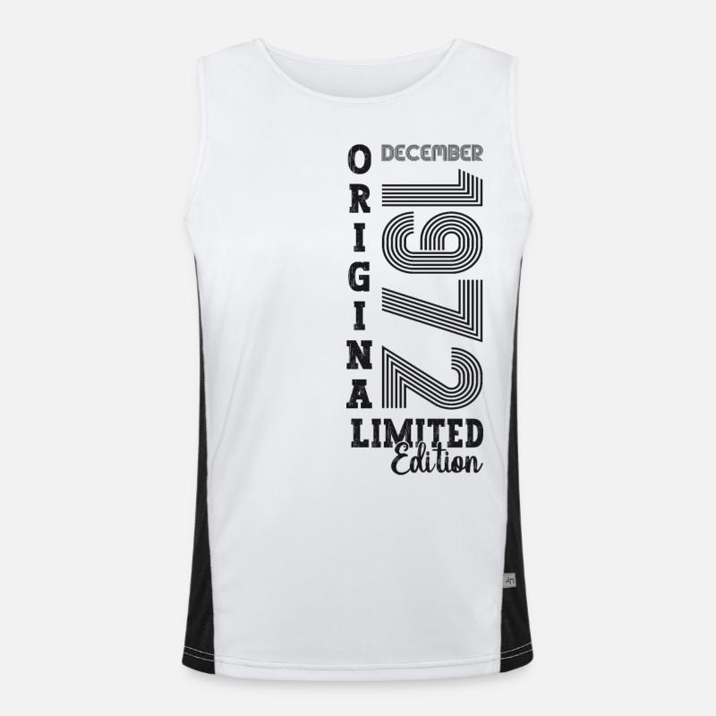 Original December 1972 50th birthday gift Men's Functional Contrast Tank Top 