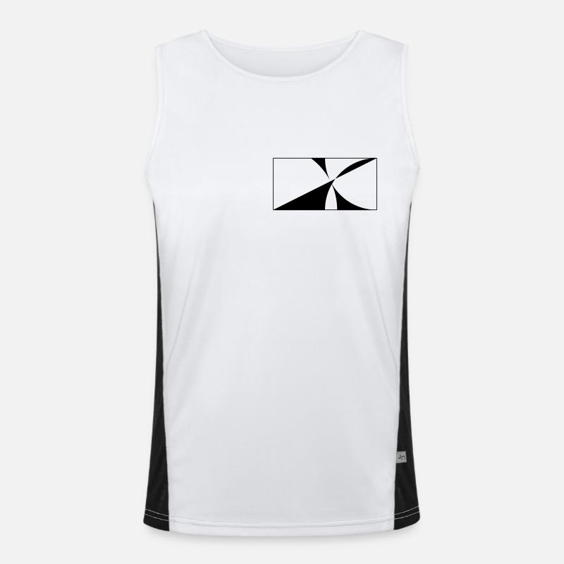 Everything in the right proportion! - Men's Functional Contrast Tank Top  - white/black