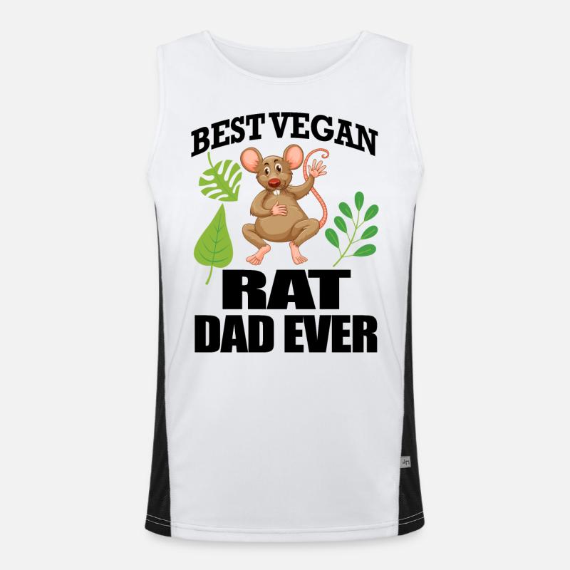 Rat Pet Vegan Men's Functional Contrast Tank Top 