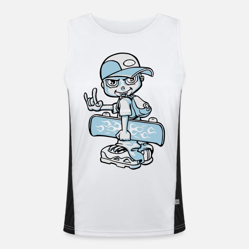 Skater boy flex Funktionelles Kontrast-Tank Top für Männer 