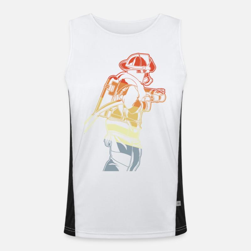 Fireman Men's Functional Contrast Tank Top 