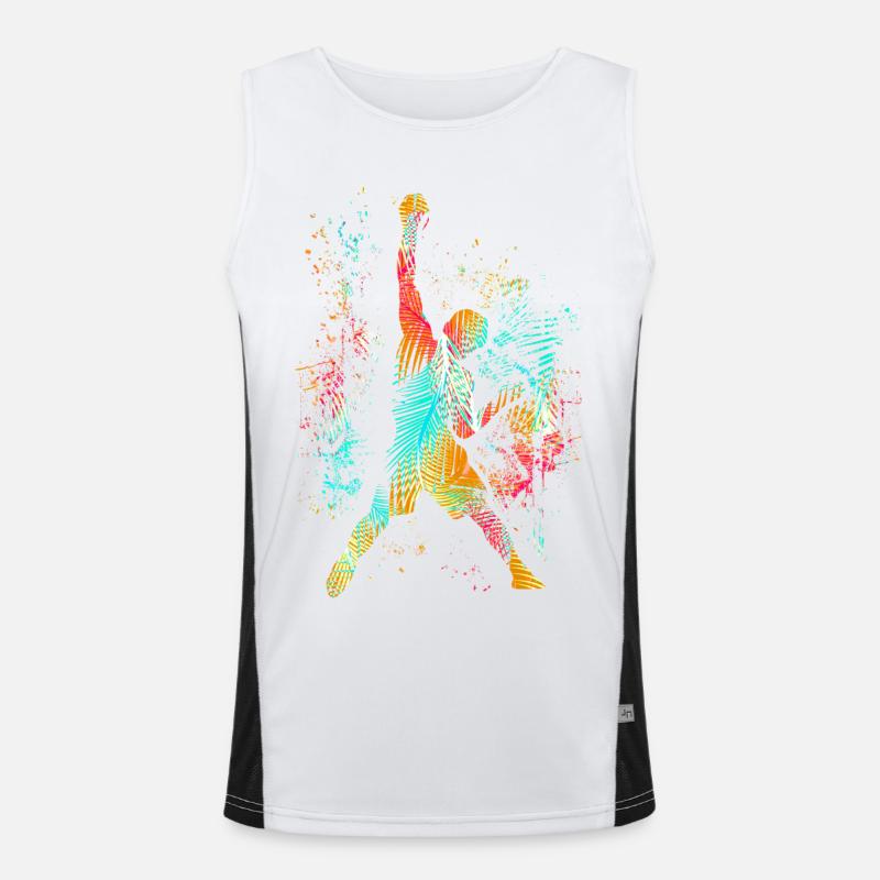 Climbing / Climbing / Freeclimbing Climbing Mountain - Men's Functional Contrast Tank Top  - white/black