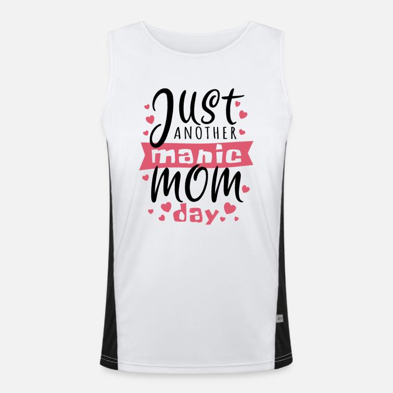 Just another manic Mom Day - Muttertag Sticker Funktionelles Kontrast-Tank Top für Männer 