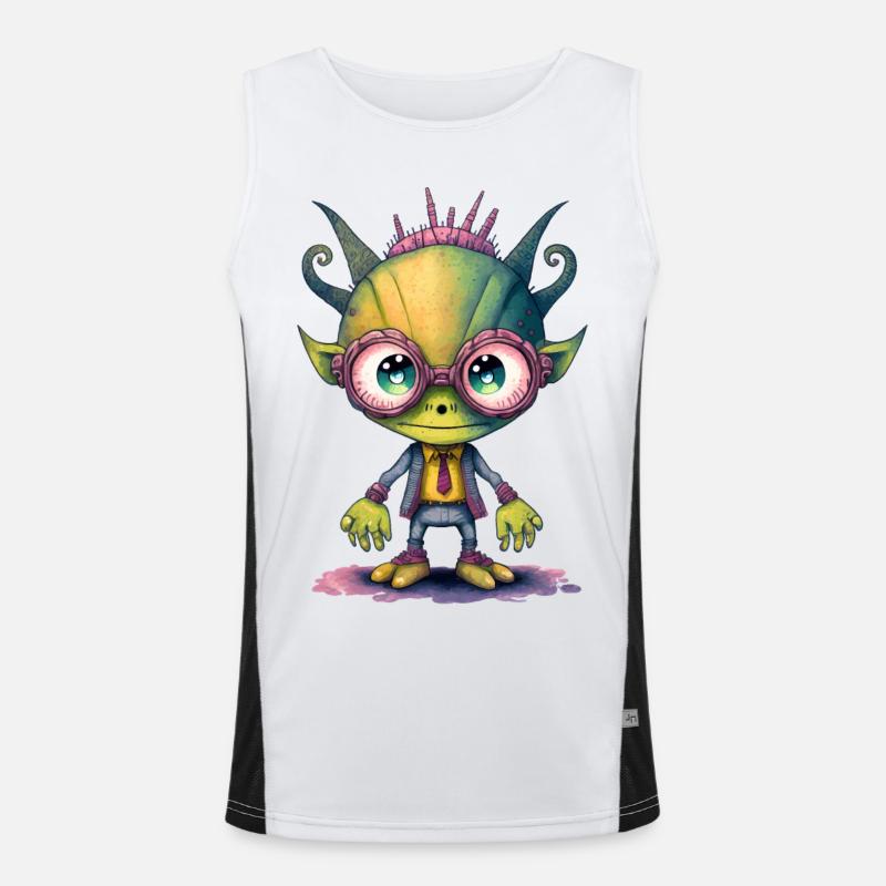NERDY forever - Nerdy Alien Men's Functional Contrast Tank Top 