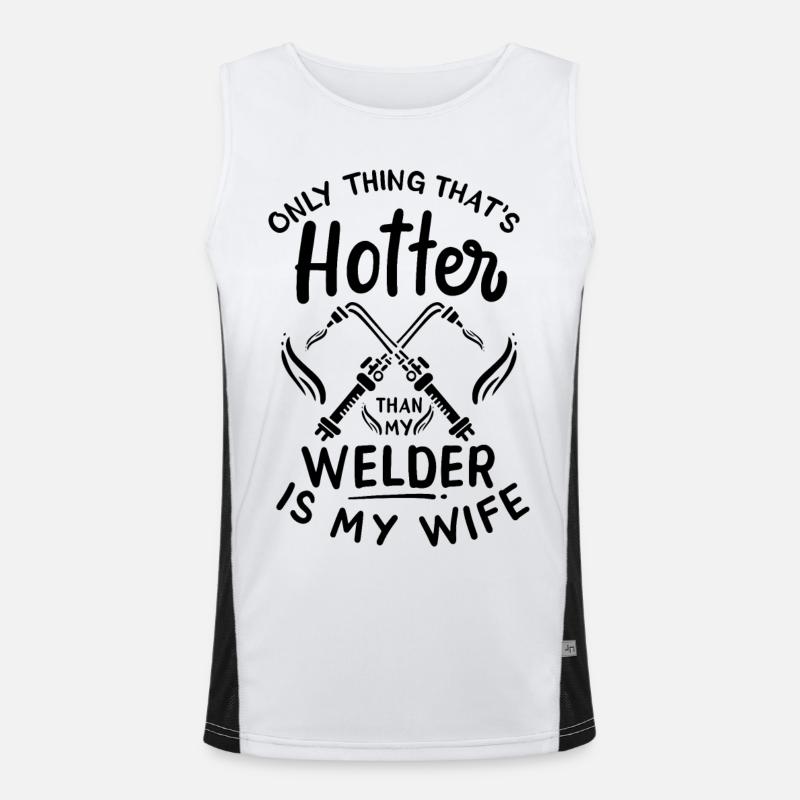 Schweißer Ehemann Funktionelles Kontrast-Tank Top für Männer 