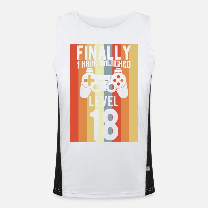 Level 18 Unlocked Men's Functional Contrast Tank Top 