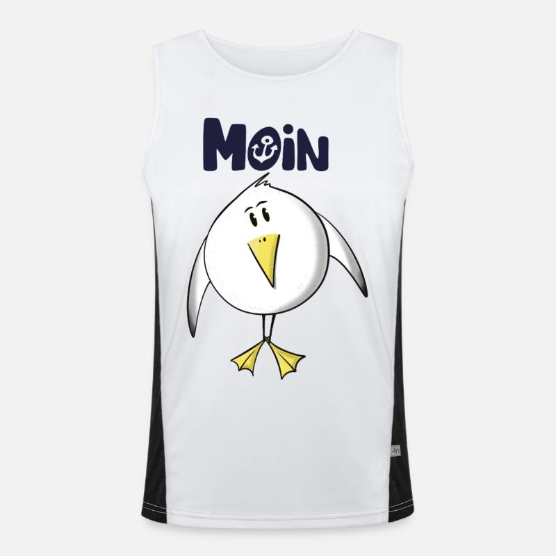 Möwe Moin Anker Funktionelles Kontrast-Tank Top für Männer 