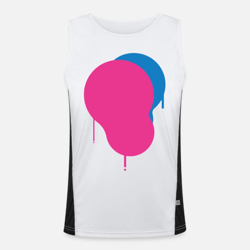 Farbklecks Funktionelles Kontrast-Tank Top für Männer 