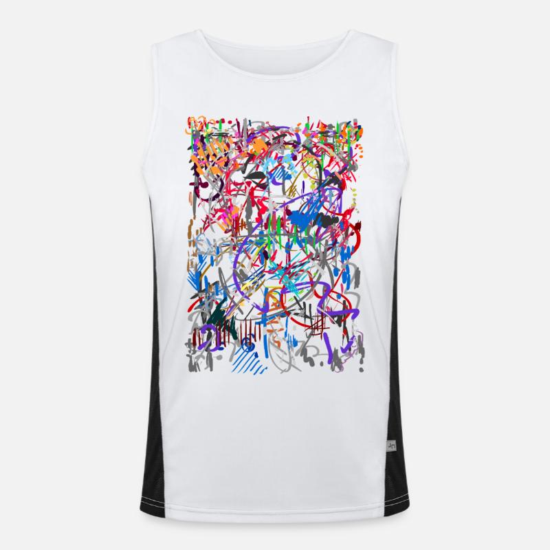 abstrakt Funktionelles Kontrast-Tank Top für Männer 