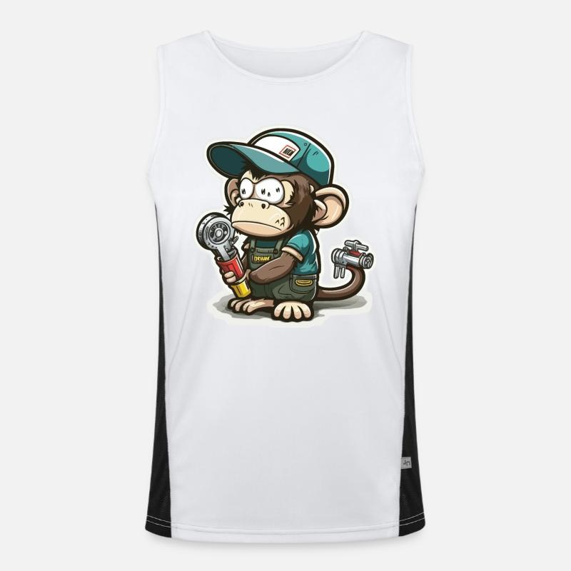 Zerrender Primat Funktionelles Kontrast-Tank Top für Männer 