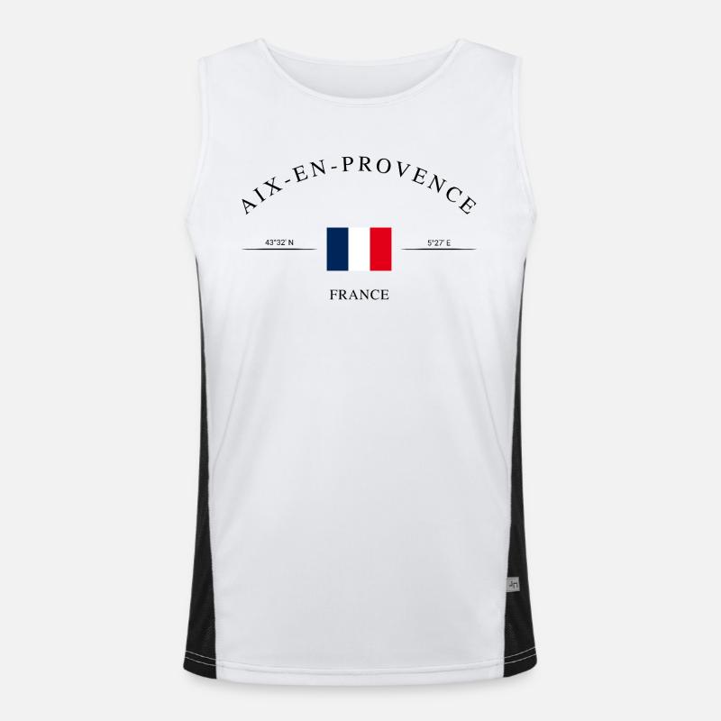Aix-en-Provence Holiday Souvenir & Gift Men's Functional Contrast Tank Top 