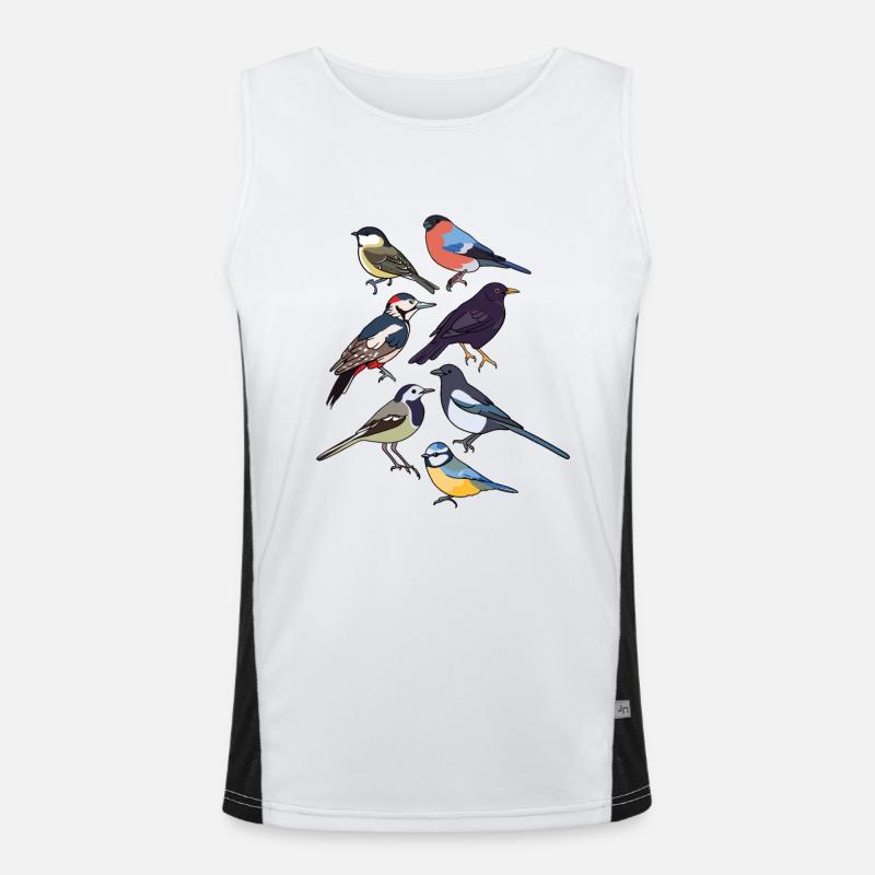 Oiseaux de jardin Oiseaux Débardeur respirant contrasté Homme 