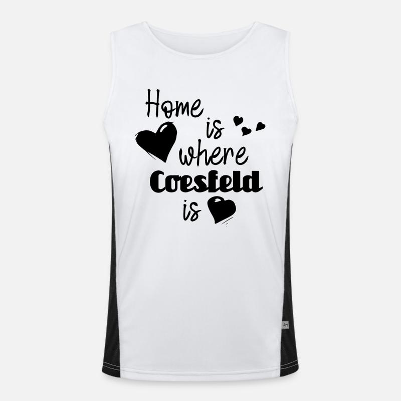 Zuhause in Coesfeld - Home is where Coesfeld is Funktionelles Kontrast-Tank Top für Männer 