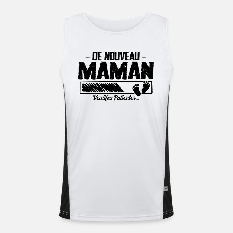 Frau Mutter Geschenk Neugeburt Zukunft Funktionelles Kontrast-Tank Top für Männer 