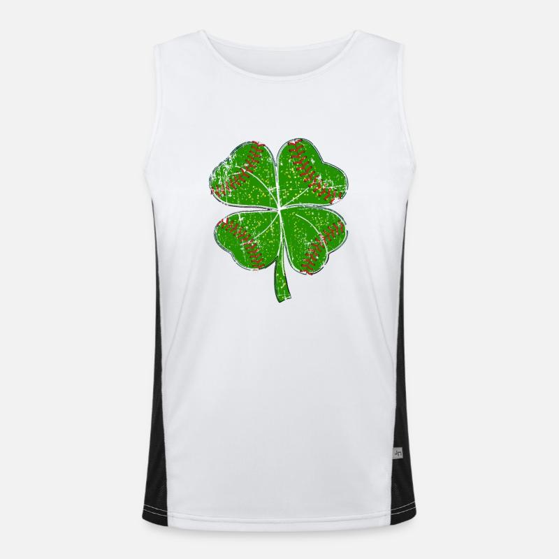 Saint-Patrick, Trèfle, Trèfle en détresse Débardeur respirant contrasté Homme 