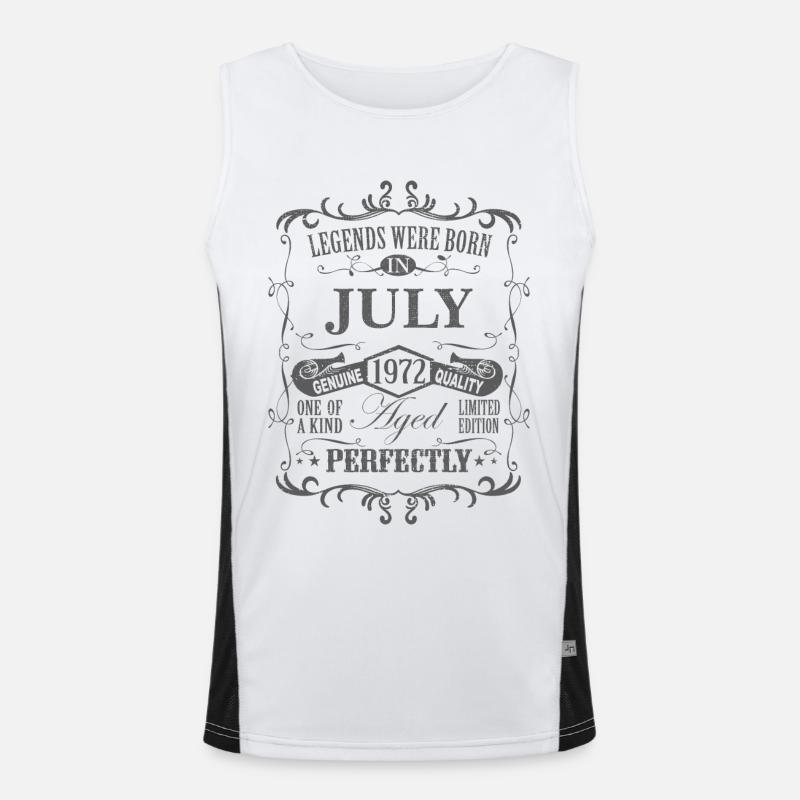 Geburtstag Legenden werden im Juli geboren 1972 Funktionelles Kontrast-Tank Top für Männer 