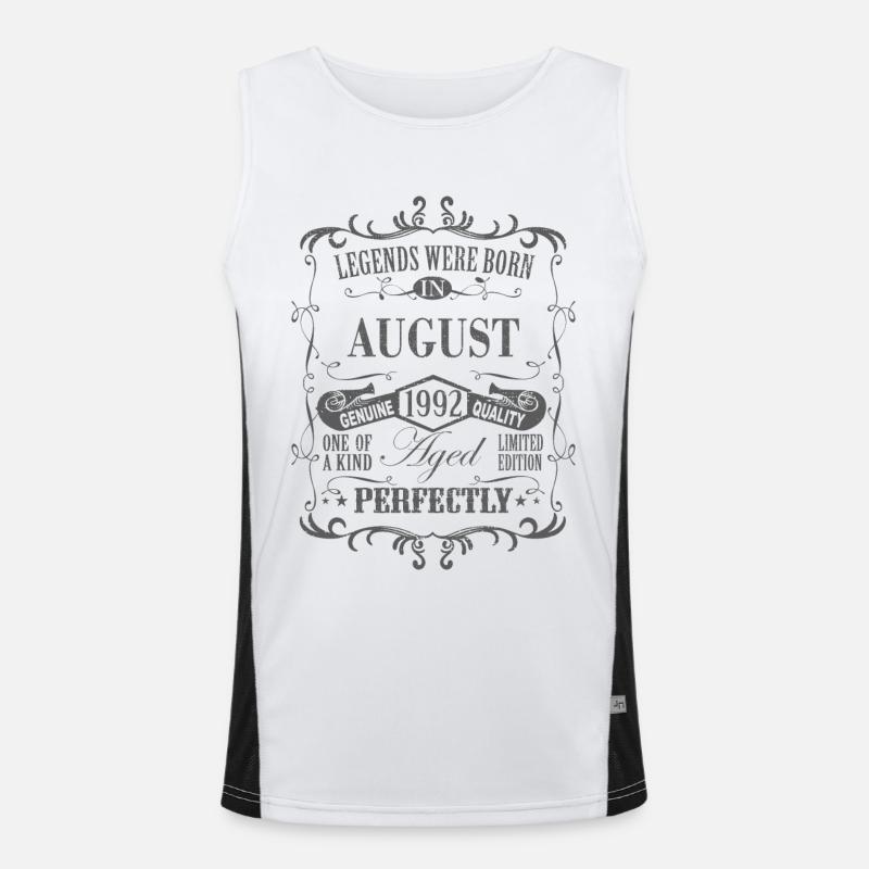 Geburtstag Legenden werden im August geboren 1992 Funktionelles Kontrast-Tank Top für Männer 