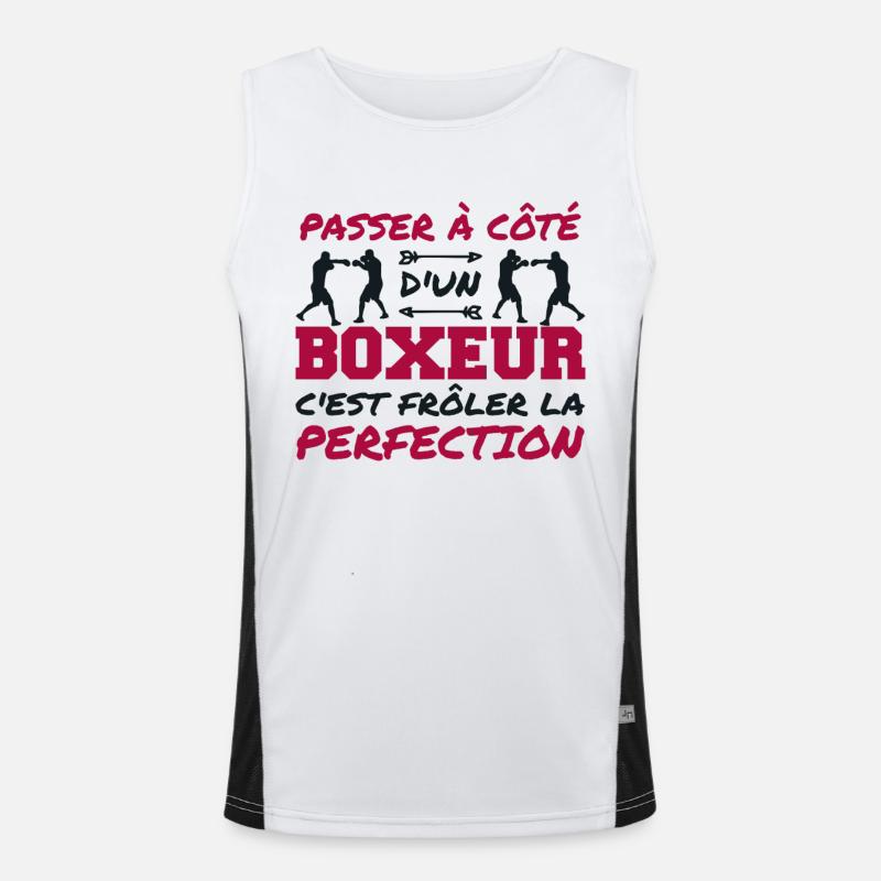 Perfektion Boxer Humor Boxer Mann Funktionelles Kontrast-Tank Top für Männer 