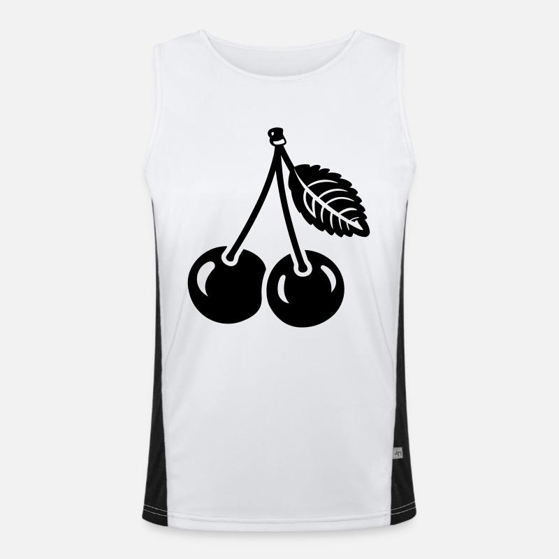 Kirsche Funktionelles Kontrast-Tank Top für Männer 