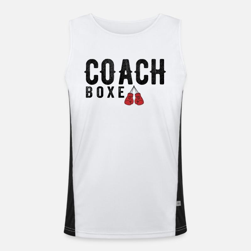 Boxing Coach Boxing Trainer | Boxing Coach Gift Men's Functional Contrast Tank Top 