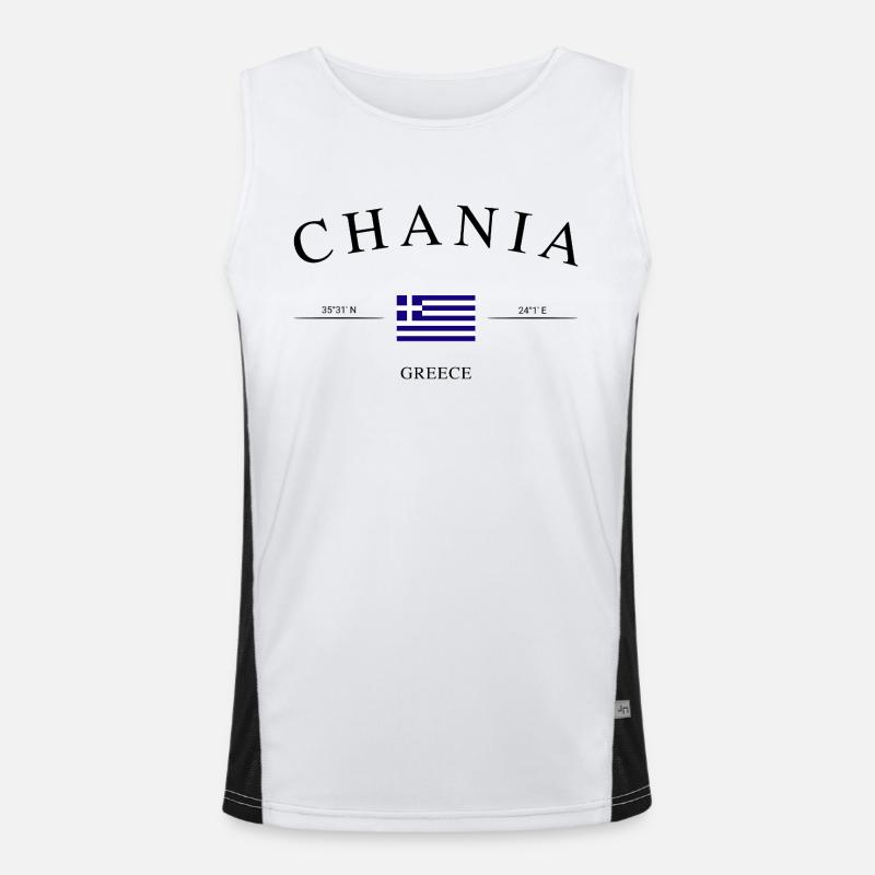 Chania Greece – Holiday Souvenir & Gift Men's Functional Contrast Tank Top 