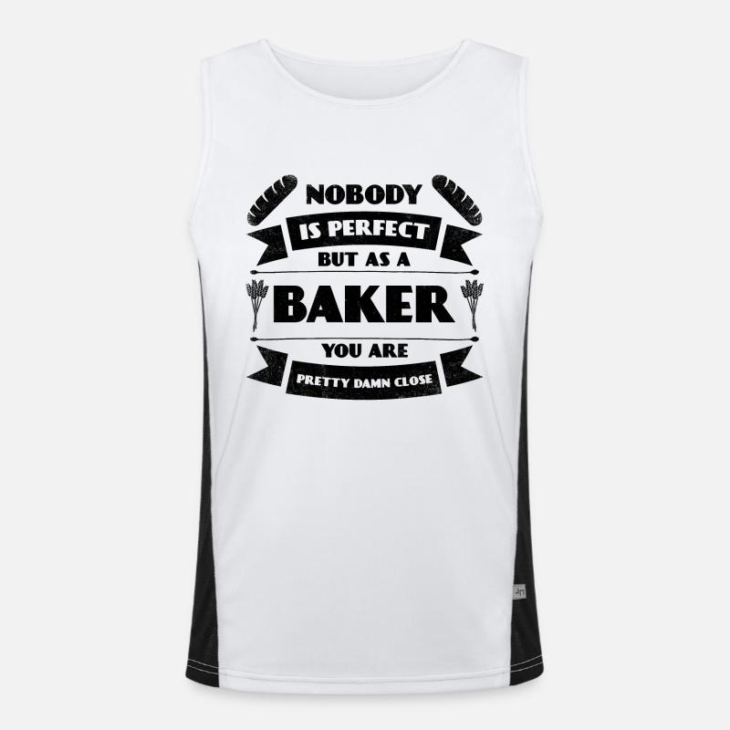 Perfekter Bäcker Bäckerei Brot Backen Gebäck Funktionelles Kontrast-Tank Top für Männer 