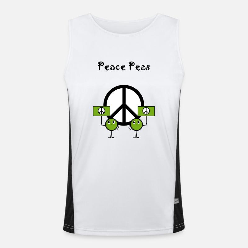 Peace peas Men's Functional Contrast Tank Top 