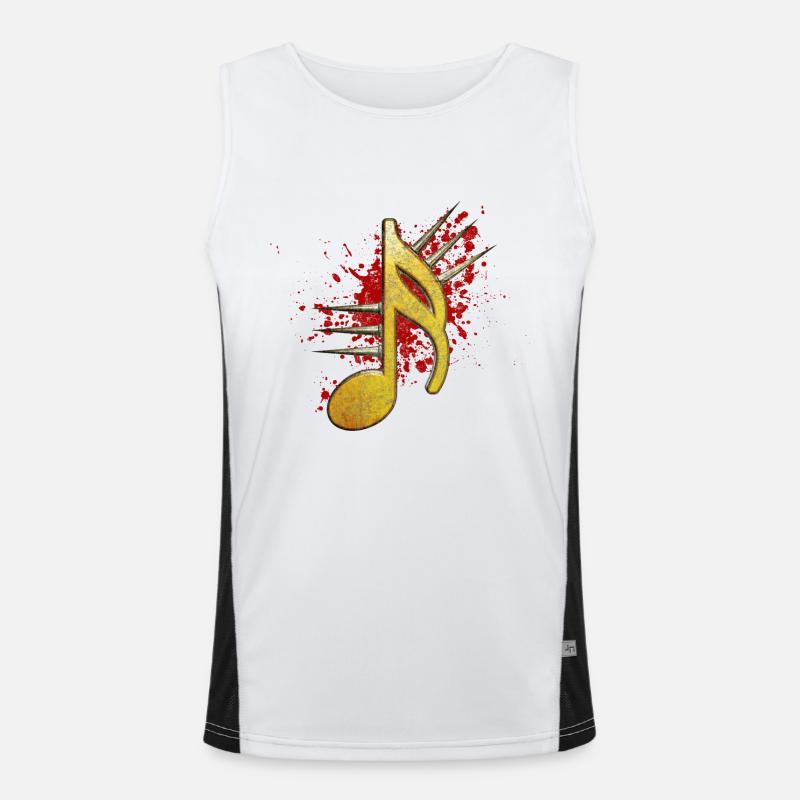 Musical note with spikes Men's Functional Contrast Tank Top 