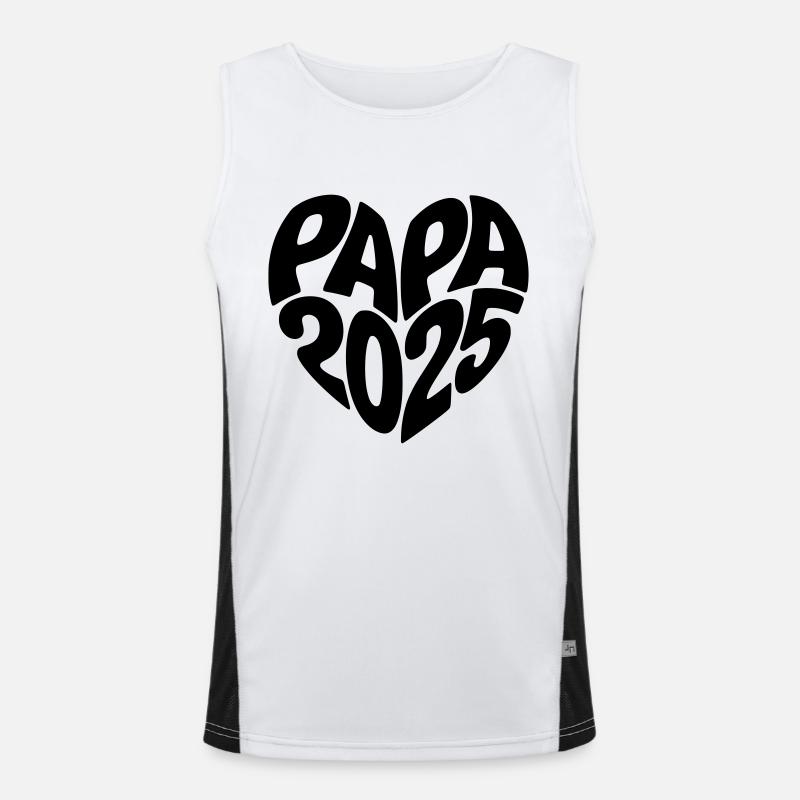 Papa 2025 Funktionelles Kontrast-Tank Top für Männer 